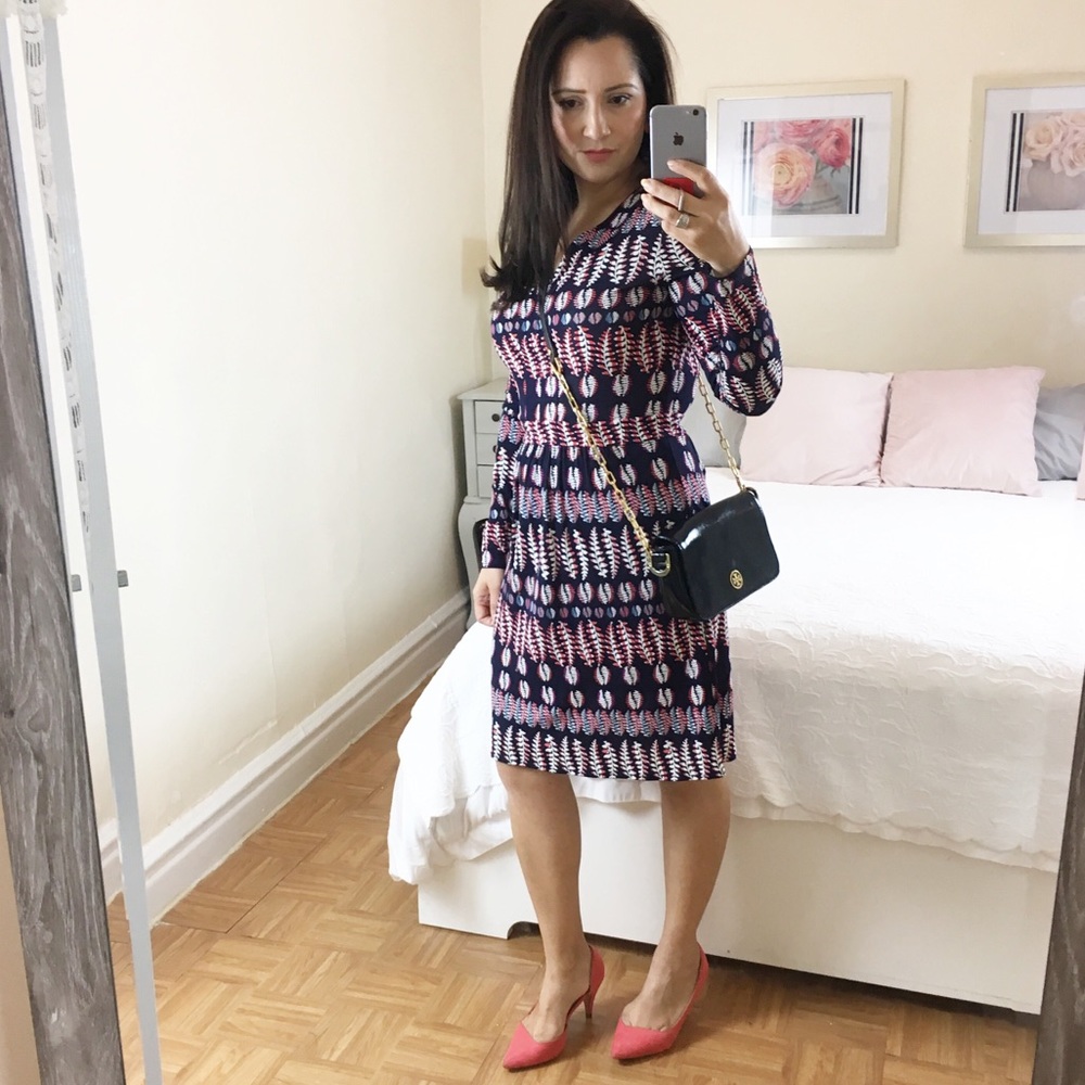 Tory Burch Navy Blue Fern Dress